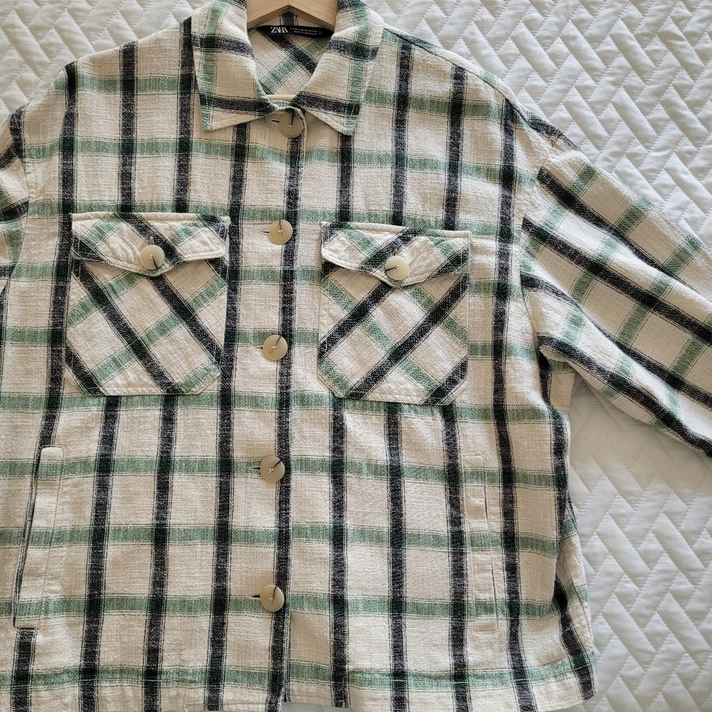 Zara Plaid Shirt Or Jacket XS